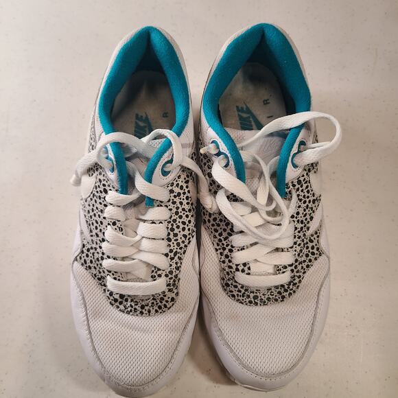 Nike Air Max 1 Safari Pack White Glass Aqua Blue Women's 6.5 319986-131 RARE - Picture 4 of 11